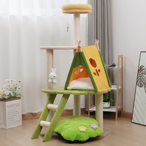 เต็นท์นอนแมวรูปสามเหลี่ยมลายดอกไม้ ระบายอากาศได้ดี สำหรับแมวและสุนัข - Product Image 3