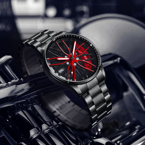 LIGE LG89177 Montre de volant de voiture pour homme Rotating 3D Sports <span class=keywords><strong>Car</strong></span> Men Watches Quartz Waterproof Wheel Wristwatch Reloj - Product Image 3