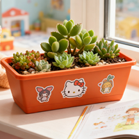 Pots de plantes auto-arrosants en plastique PP carré épaissi, trou de drainage, design minimaliste durable, capacité de 10,97 L pour le jardinage à domicile
