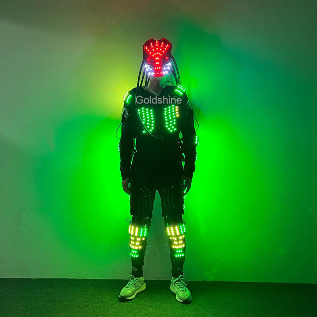 Carnival Rave Party Stage Performance Luminous Clothing Suit Led Robot Costume for Bar Night Club Led Dance Lighting Costumes