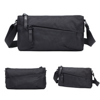 Sac bandoulière long multi-zippé tendance pour homme, léger, idéal pour les courts trajets, le shopping quotidien et les activités de plein air