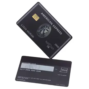 Custom Blank Bank EMV Metal Credit Card Chip Slot Etched Blank Metal Credit Card With Magnetic Stripe