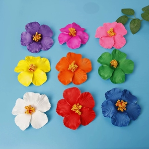 Pinzas para el pelo de flores hawaianas Plumeria Hibiscus, pasadores para el pelo, pinzas bohemias artificiales, accesorios para el cabello para vacaciones, Fiesta en la playa - Product Image 2