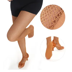 Kaus kaki jaring Latin model profesional, kaus kaki Pantyhose tari Latin kualitas tinggi model jaring keras