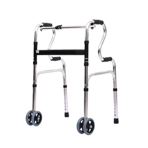 Double-Bend Walking Aid <b>Foldable</b> Non-Slip Four-Legged Walker For Seniors Home Outdoor Use Hospital Chair - Product Image 1