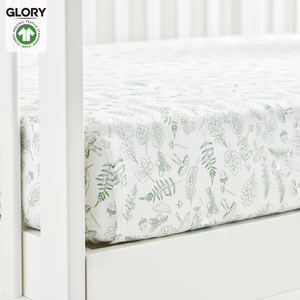 Lenzuola per Culla in Tessuto Jersey Traspirante OEM, Lenzuola Super Morbide in Cotone Biologico per Lettino, Copriletto per Neonati, <span class=keywords><strong>Accessori</strong></span> per la Lettiera - Product Image 1