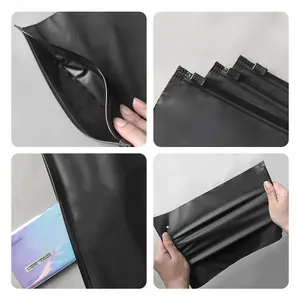 Tùy Chỉnh Đen Mailing Túi Đồ Lót Bao Bì Nhựa Tùy Chỉnh Chuyển Phát Nhanh Pouch Amazon Thương Hiệu Polybag