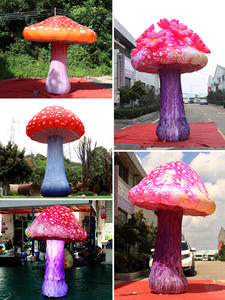 เห็ดเป่าลมขนาดยักษ์พร้อมไฟ LED สำหรับตกแต่งดอกไม้ในวันคริสต์มาส - Product Image 4