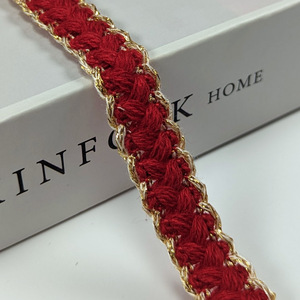 ริบบิ้นถักสีขาวดำขอบสีทองเงินเมทัลลิกขนาด <span class=keywords><strong>1</strong></span>.5 ซม. รุ่นใหม่ปี 2026 สำหรับตกแต่งเสื้อผ้าและเครื่องประดับ - Product Image 2