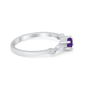 Square <b>Amethyst</b> <b>Amethyst</b> Birthstone <b>Ring</b> 925 Silver Sterling <b>Amethyst</b> Engagement <b>Rings</b> - Product Image 3