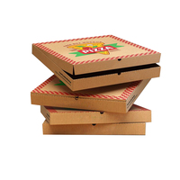 Boîte à pizza carrée en carton ondulé recyclé avec logo personnalisé et options de dorure à chaud