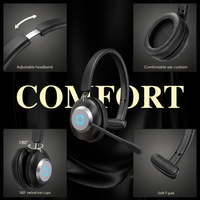 Dernier modèle de casque sans fil pour camionneur avec réduction de bruit IA avancée à microphone unique, logo OEM personnalisé, vente en gros