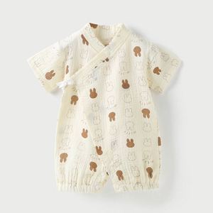 Nouveau-né bébé barboteuses à manches longues bouton Style combinaison 0-12m bébé vêtements pour bébés - Product Image 6