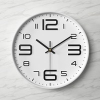 Jam dinding angka Timbul 3D, jam dinding angka Timbul 3D sederhana 12 inci 30cm, tampilan jarum ruang tamu, jam seni kuarsa grosir