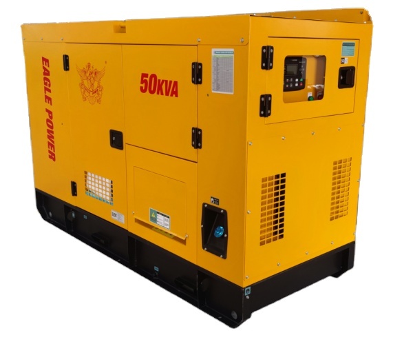 Large 50KVA Silent Diesel Generator Set Super Silent Type 50/60Hz Frequency 400V Rated Voltage
