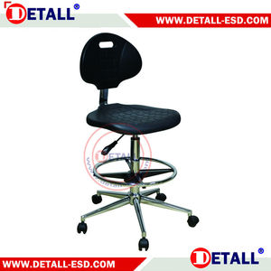 Silla de Costura de Cuero PU, Sillas ESD para Laboratorio y <span class=keywords><strong>Oficina</strong></span> con Ruedas - Product Image 3