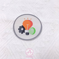 Patch de broderie tissé personnalisation patch tissé à bord découpé au laser usine quantité minimale de commande bas lueur dans le noir design mignon