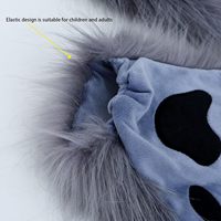 Adolala – Ensemble queue de renard en fausse fourrure importée, masque de chat et de loup, gants à pattes moelleuses pour Halloween et Noël, pour femmes