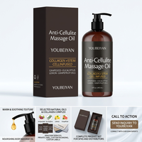 Huile de massage anti-cellulite infusée aux cellules souches de collagène, pépins de raisin, eucalyptus, citron et pamplemousse pour le soin du corps