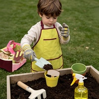 Kit de jardinage pour tout-petits comprenant une pelle, un râteau, des piquets de plantation, un ensemble de jardinage pour enfants, un ensemble d'outils de jardinage éducatifs STEM
