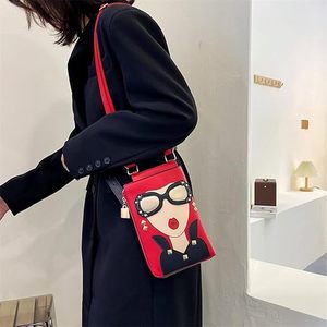 Venta caliente Lady Face PU bolsos de cuero Top Handle Satchel mujeres Funky Tote monedero Hobo Crossbody bolsos de hombro - Product Image 6