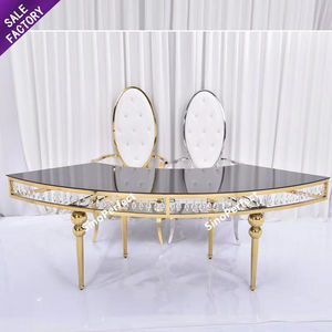 Juego de Muebles Decorativos de Acero Inoxidable para Hotel, Espejo, Mesa de Cristal para Bodas, Exhibición de Pasteles para Fiestas - Product Image 5