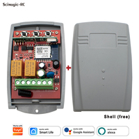 Récepteur universel 433 MHz 2 canaux pour porte de garage, prend en charge le code fixe et le code roulant, ouvre-porte intelligent WiFi avec application Tuya, Alexa, Google Home