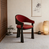 Chaise de salle à manger de luxe, design moderne, structure en bois massif, chaise d'appoint rembourrée en velours pour villa et manoir, mobilier d'exception