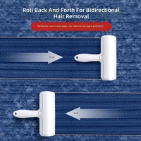 Rouleau anti-poils de chat réutilisable, portable, luxueux, en plastique, motif dessin animé, sûr, doux, brosse bidirectionnelle, poignée ergonomique