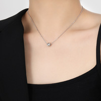 Fortune losange sergé lot fleur perle collier femme mode plaqué or en acier inoxydable clavicule chaîne
