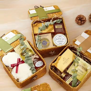 Cesti Portaoggetti in Paglia Intrecciati a Mano, Scatole Multiuso per Regali di Ramadan, Bomboniere per Matrimoni, Organizzazione Domestica - Product Image 1