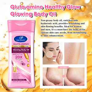 Huile Corporelle Extra Éclaircissante DR.<span class=keywords><strong>DAVEY</strong></span> 20x avec Acide Hyaluronique Gluta-Amino Plus Puissante que la Vitamine C 200ml - Product Image 2