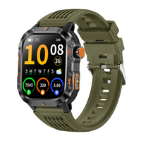 Reloj Inteligente Deportivo TKYUAN HT36 con GPS, Linterna LED, Pantalla HD de 2.01", Llamadas BT, Monitoreo de Salud de Frecuencia Cardíaca y Oxígeno en Sangre