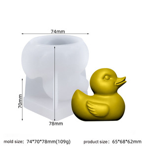 Muffa sveglia del Silicone della candela di forma dell'anatra per la muffa di fabbricazione della candela di DIY - Product Image 2