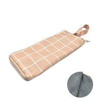 Housse de parapluie portable en microfibre à motif de dessin animé, absorbant l'eau, pour parapluie pliant