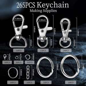 Making Supplies Including Keychains Clips Hooks Key Chain Rings Lobster Claw Clasps Jump Rings Jewelry Making Supplies Crafts - Product Image 2
