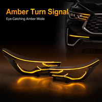 Feux de jour LED WRGB améliorés avec clignotants ambre DRL, accessoires d'éclairage automobile pour Toyota Innova