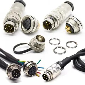 防水M16シリーズIP67 IP68 2 3 4 5 6 7 8 12 14 16 19 24ピンM16丸型コネクタ - Product Image 1