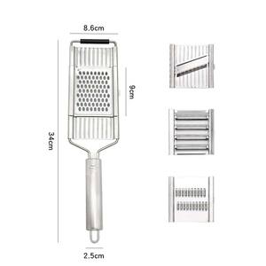 Rallador de Queso Profesional 4 en 1 de Acero Inoxidable, Rallador/Pelador/Cortador de Verduras y Frutas para Cocina - Product Image 2