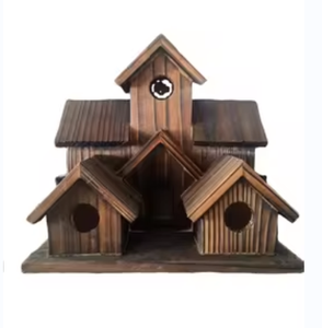 Bois de pin extérieur nichoir en gros colibri maisons d'oiseaux caisse en bois suspendu petite maison d'oiseau nichoir - Product Image 5