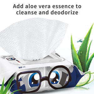 ผ้าเช็ดทำความสะอาดสัตว์เลี้ยงที่ปราศจากแอลกอฮอล์แผ่นทำความสะอาดขนาดใหญ่กำจัดสิ่งสกปรกและทำความสะอาดหูอุ้งเท้าและก้น - Product Image 2