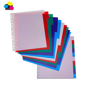 Diviseurs de reliure de papier d'index de pierre de trois couleurs avec l'onglet alphabétique en plastique d'impression - Product Image 1
