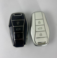 Fabricant chinois, vente en gros de pièces automobiles, coque de clé de voiture en TPU souple avec bord doré ou argenté pour Volkswagen vw Sol Sehol Jac