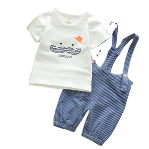 Vêtements pour enfants, ensembles de vêtements tendance, nouvelle collection, chemise garçon et salopette harem, ensemble 2 pièces - Product Image 1