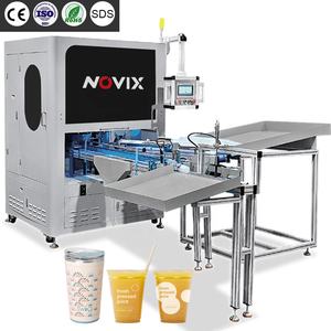 <span class=keywords><strong>Imprimante</strong></span> numérique UV monocouche Novix pour gobelets en plastique et gobelets à thé au lait, impression couleur intégrale à 360° - Product Image 1