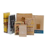 Sac en papier kraft brun écologique Logo imprimé Flexo pour pharmacie alimentaire Pizza/Sac en papier de livraison de lait
