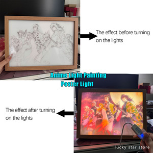 Luce Ambientale Creativa a Cartoni Animati, Decorazione per Camera da Letto, Luce Notturna, Dipinto Luminoso Anime, Poster di <span class=keywords><strong>Jujutsu</strong></span> <span class=keywords><strong>Kaisen</strong></span> per Regalo - Product Image 3
