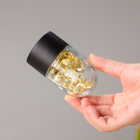 Pot en verre à fond rond avec étiquette personnalisée pour le stockage de compléments alimentaires, de bonbons mous et de pilules, pour la vente au détail et en gros