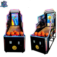 Machine de basket-ball de rue à monnayeur, machine de jeu d'arcade, machine de tir au panier pour adultes, pour divertissement intérieur, en métal, commerciale