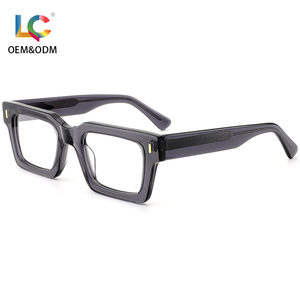 뜨거운 판매 럭셔리 두꺼운 사각형 빈티지 패션 프레임 광학 안티 블루 하이 퀄리티 아세테이트 안경 독서를 위해 편광 - Product Image 1